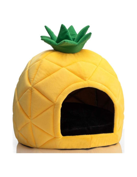 Cama para Mascotas Hollypet en Forma de Piña Amarilla 38x38 cm