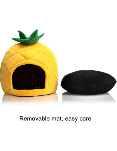 Cama para Mascotas Hollypet en Forma de Piña Amarilla 38x38 cm