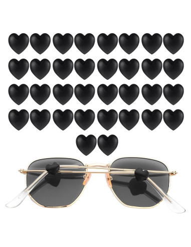 32 Sujetadores de Gafas Silicona Corazón Antideslizante