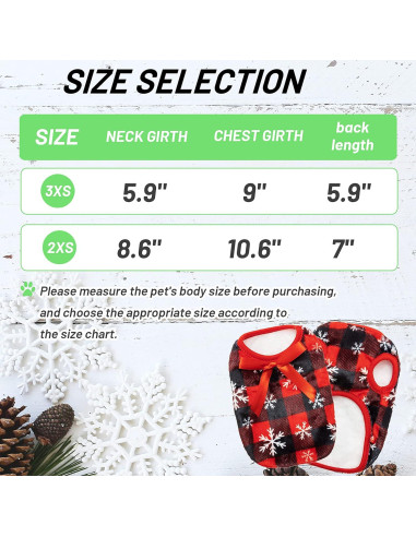 Chalecos de Navidad para Cobayas y Mascotas Pequeñas - 2 Piezas