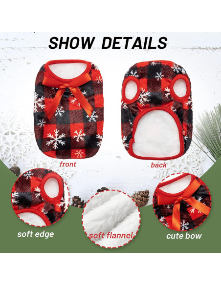 Chalecos de Navidad para Cobayas y Mascotas Pequeñas - 2 Piezas