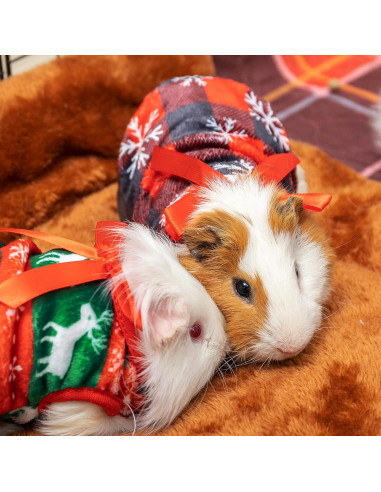 Chalecos de Navidad para Cobayas y Mascotas Pequeñas - 2 Piezas