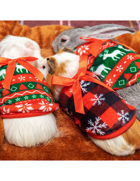 Chalecos de Navidad para Cobayas y Mascotas Pequeñas - 2 Piezas