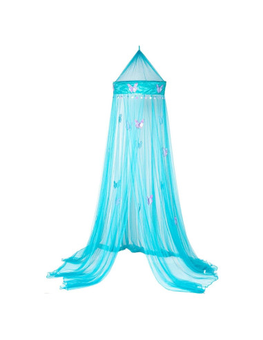 Canopy de Cama Redondo OctoRose Azul Teal con Mosquitero 60x250cm
