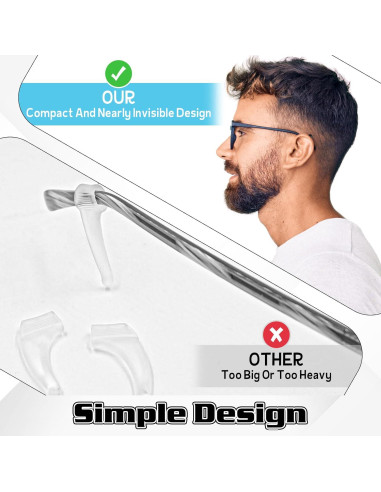 32 Sujetadores de Gafas Silicona Corazón Antideslizante