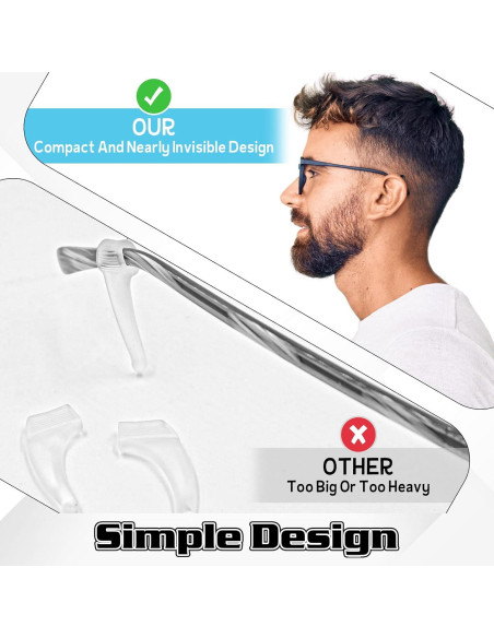 32 Sujetadores de Gafas Silicona Corazón Antideslizante