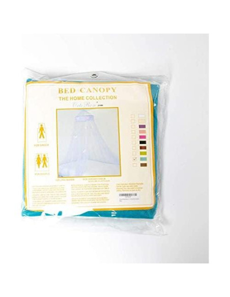 Canopy de Cama Redondo OctoRose Azul Teal con Mosquitero 60x250cm