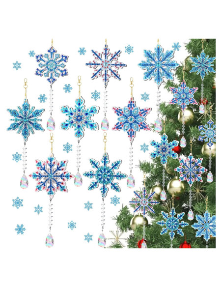 Kits de Pintura de Diamante Navidad DIYDEC 8 Piezas 5D