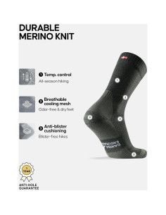 Calcetines de Trekking de Lana Merino Danish Endurance - 3 PARES 2