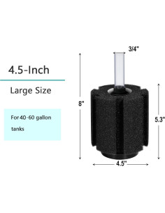 Filtro de esponja AQUANEAT para acuario hasta 227 litros 2