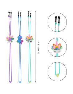 Correa de Gafas ZXSWEET Unicornio Arcoíris para Niños 2