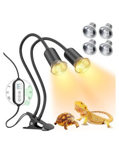 Lámpara de Calor para Reptiles DTZY con Temporizador y 4 Bombillas