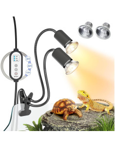 Lámpara de Calor para Reptiles DTZY con Temporizador y 4 Bombillas 2