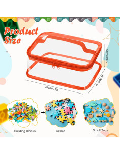 Bolsas de Almacenamiento de Juguetes Nitial 6 Piezas PVC 23x17x10cm 2