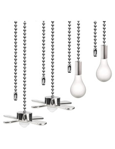 Juego de Cadenas de Tirar para Ventilador de Techo ZE-268S6- 4 Piezas