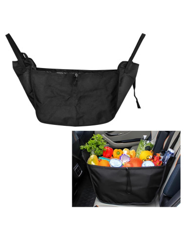 Bolsa Organizadora de Asiento de Coche Povtii - Tela Oxford Negra