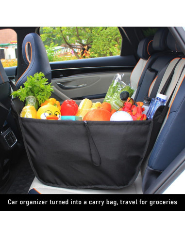 Bolsa Organizadora de Asiento de Coche Povtii - Tela Oxford Negra