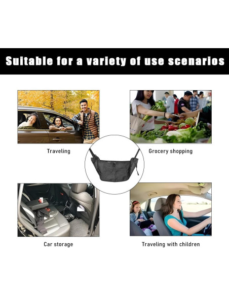 Bolsa Organizadora de Asiento de Coche Povtii - Tela Oxford Negra
