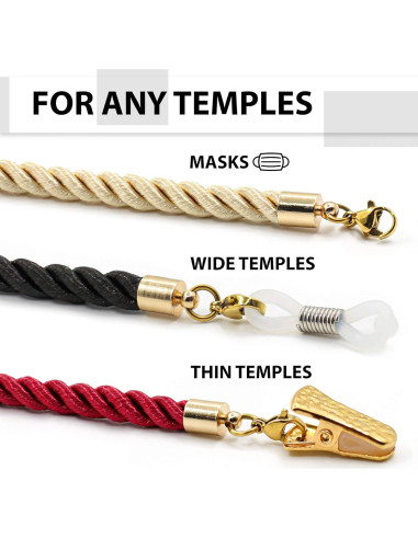 Correa para Gafas SIGONNA - Lanyard Suave 73.66 cm - 3 Pcs