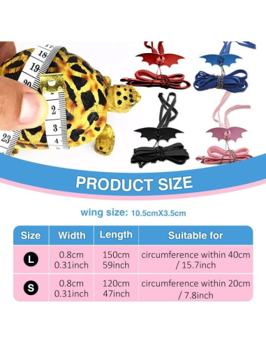 Arnés y Correa Ajustable para Tortuga HOKABLE Azul S