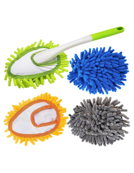 Kit de Plumeros de Microfibra HTOOLPRO - 4 Cabezas Reutilizables