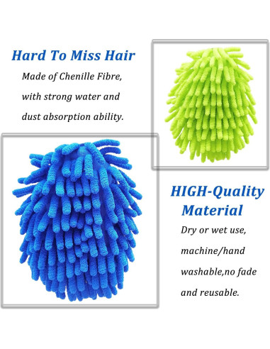 Kit de Plumeros de Microfibra HTOOLPRO - 4 Cabezas Reutilizables