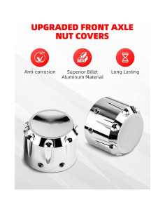 Cubiertas de tuerca de eje delantero Amazicha Cromo para Harley 2008+ 2