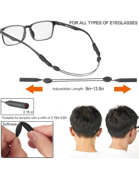 37PCS Sujetadores de Silicona para Gafas - Antideslizantes