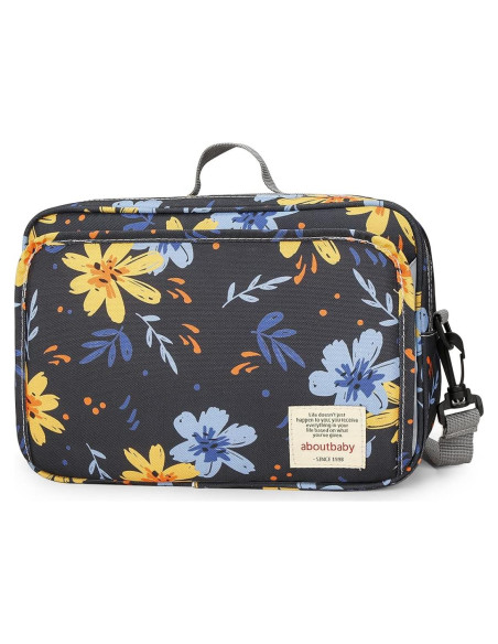 Bolsa Caddy para Pañales MOMIGO - Flor Amarilla, 29x19cm