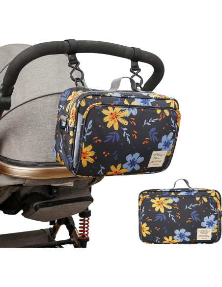 Bolsa Caddy para Pañales MOMIGO - Flor Amarilla, 29x19cm