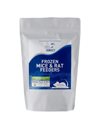 Paquete de 30 Ratones Congelados MiceDirect 5-8 cm para Serpientes