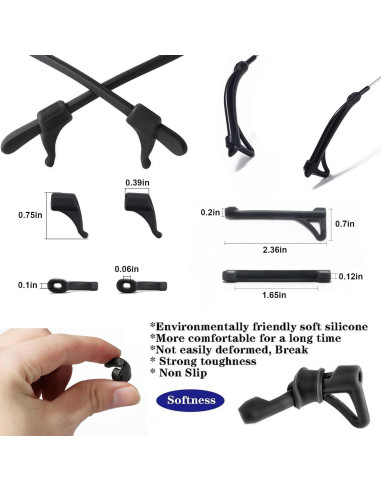 37PCS Sujetadores de Silicona para Gafas - Antideslizantes