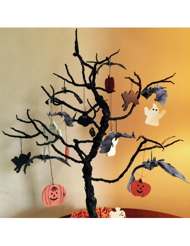 10 Piezas Murciélagos Colgantes Halloween QEYRIYI Decoración