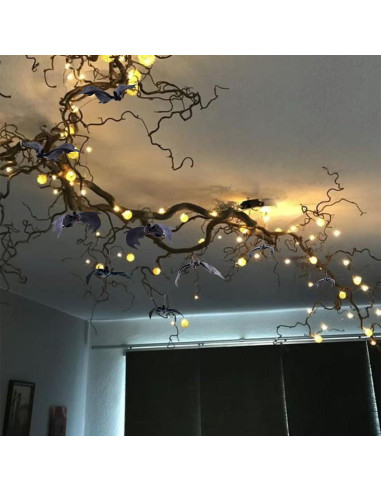 10 Piezas Murciélagos Colgantes Halloween QEYRIYI Decoración