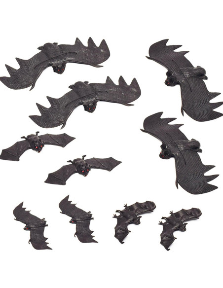 10 Piezas Murciélagos Colgantes Halloween QEYRIYI Decoración