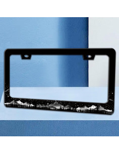 Marco de Placa de Licencia RTINRAN Montañas 30.48x15.24 cm Acero Inoxidable 2