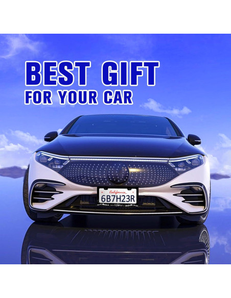 Marco de Placa de Licencia RTINRAN Montañas 30.48x15.24 cm Acero Inoxidable