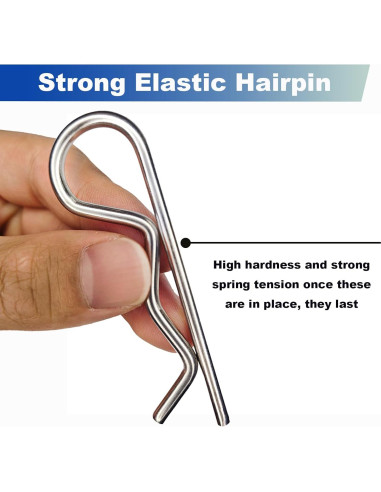 Pasadores de Cotter Jjssnower 3.5x75 mm - 8 Piezas de Acero Inoxidable