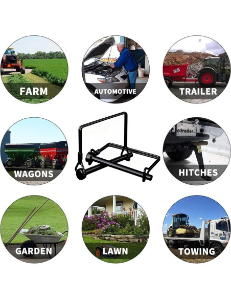 Paquete de 4 Pasadores de Enganche Truleego 6.35x10.16cm Acero