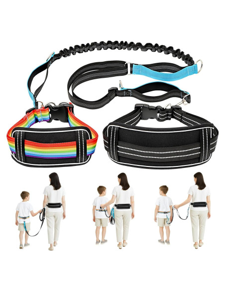 Arnés de Cintura Acolchado para Niños Arcoíris con Reflector