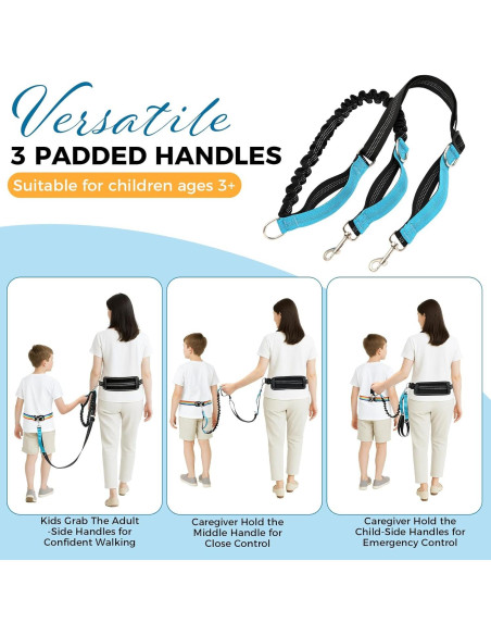 Arnés de Cintura Acolchado para Niños Arcoíris con Reflector