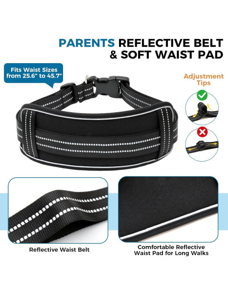 Arnés de Cintura Acolchado para Niños Arcoíris con Reflector