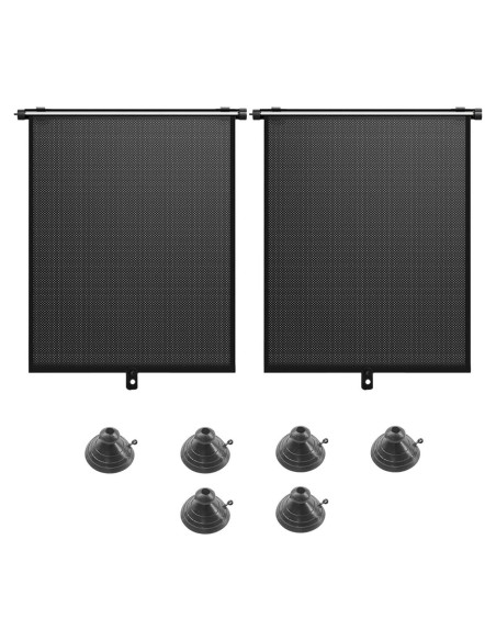 Protector Solar Retráctil DUSCOKE para Ventana de Auto 46.99x35.88cm