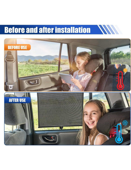 Protector Solar Retráctil DUSCOKE para Ventana de Auto 46.99x35.88cm