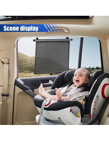 Protector Solar Retráctil DUSCOKE para Ventana de Auto 46.99x35.88cm