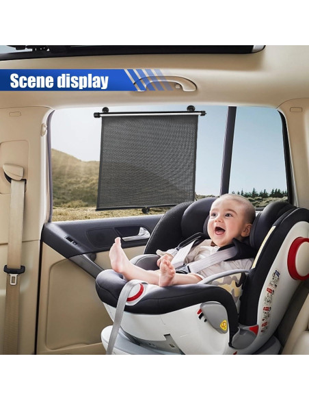 Protector Solar Retráctil DUSCOKE para Ventana de Auto 46.99x35.88cm