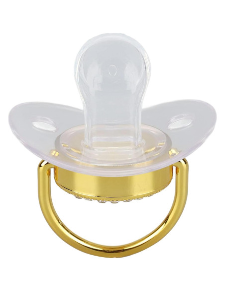 Chupete Curvado Focket para Bebé con Clip y Letras Iniciales