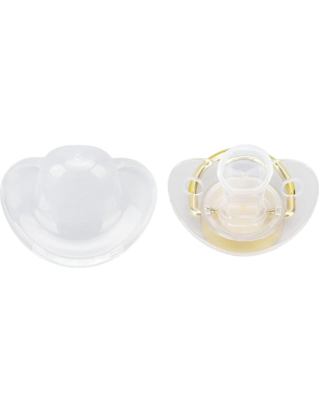 Chupete Curvado Focket para Bebé con Clip y Letras Iniciales