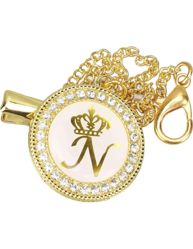 Chupete Curvado Focket para Bebé con Clip y Letras Iniciales