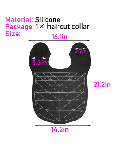 Collar de Corte de Cabello de Silicona XDONEF 54.6x42cm